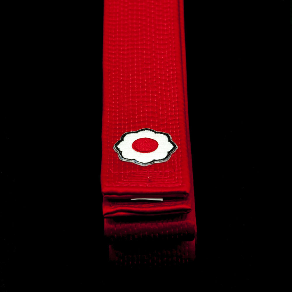Ceinture Rouge Judo Soie du Japon Kodokan
